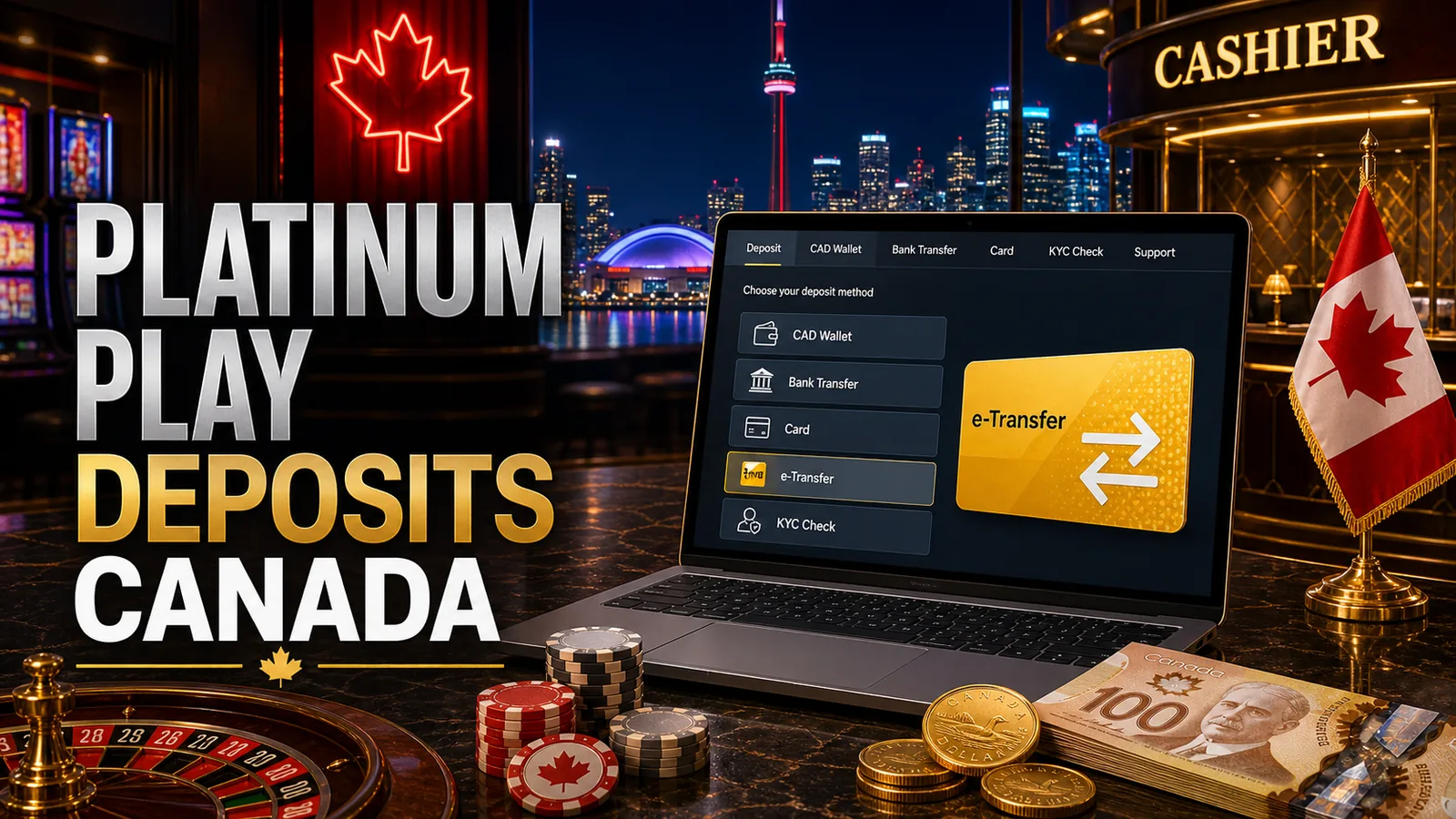 Platinum Play Deposit Methods Canada content banner