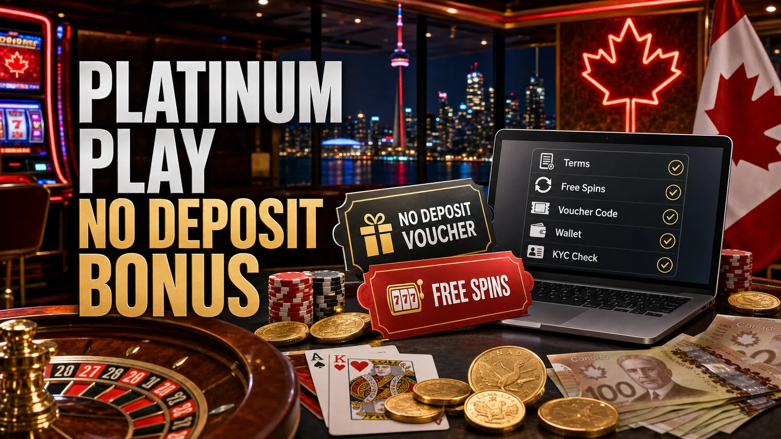 Platinum Play No Deposit Bonus Canada content banner