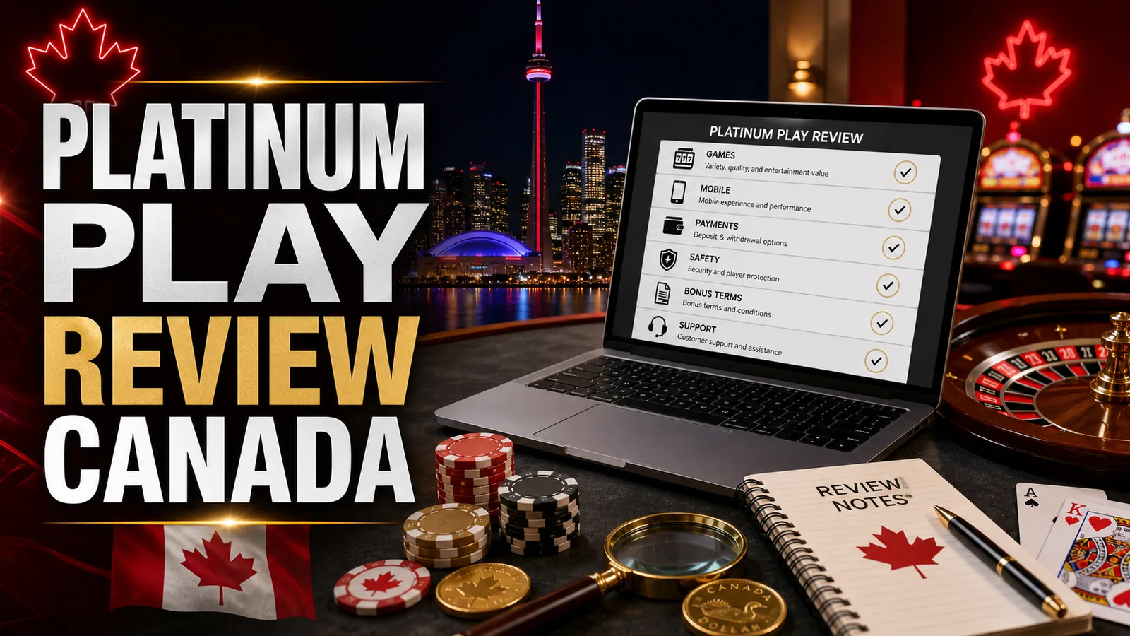 Platinum Play Casino Review Canada content banner